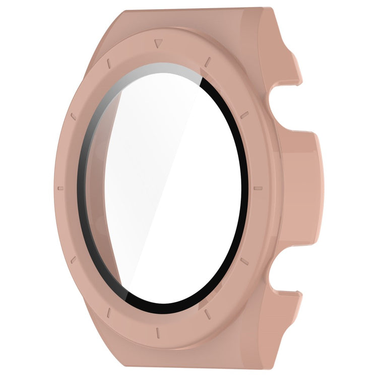 Rigtigt Godt Cover med Skærmbeskytter i Glas passer til Xiaomi Watch H1 - Pink#serie_1