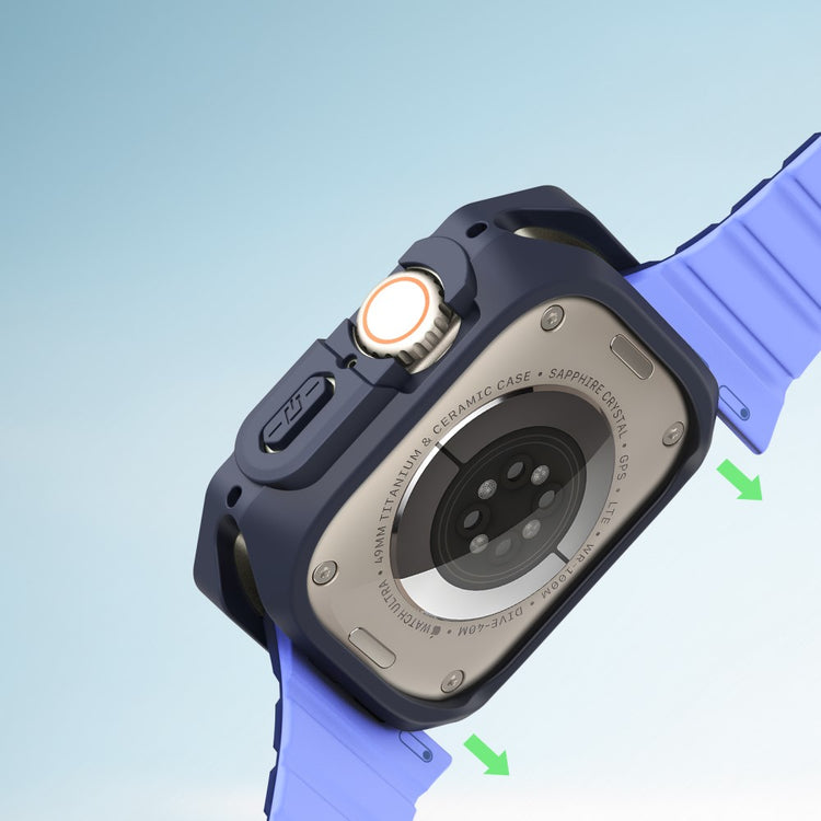 Meget Fint Silikone Cover passer til Apple Watch Ultra 2 / Apple Watch Ultra - Blå#serie_5