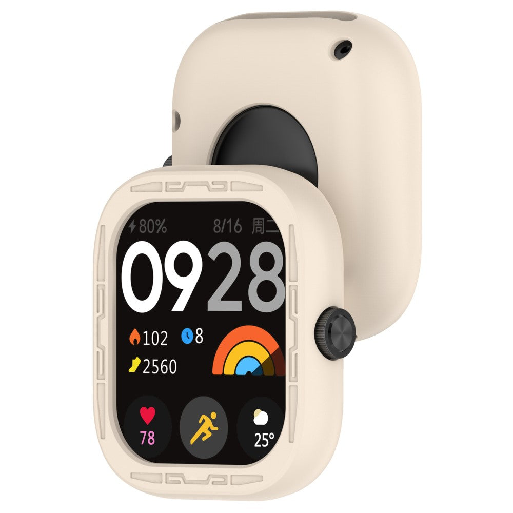 Beskyttende Silikone Cover passer til Xiaomi Redmi Watch 4 - Hvid#serie_3