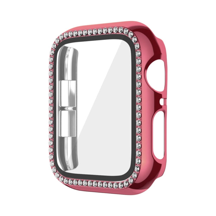 Super Sejt Rhinsten Og Glas Universal Rem passer til Apple Smartwatch - Pink#serie_4