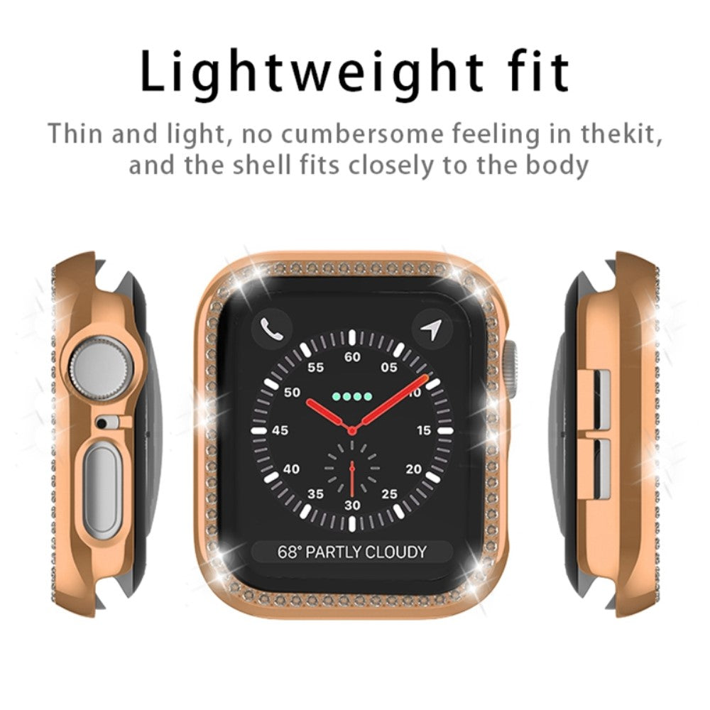 Super Sejt Rhinsten Og Glas Universal Rem passer til Apple Smartwatch - Sølv#serie_5