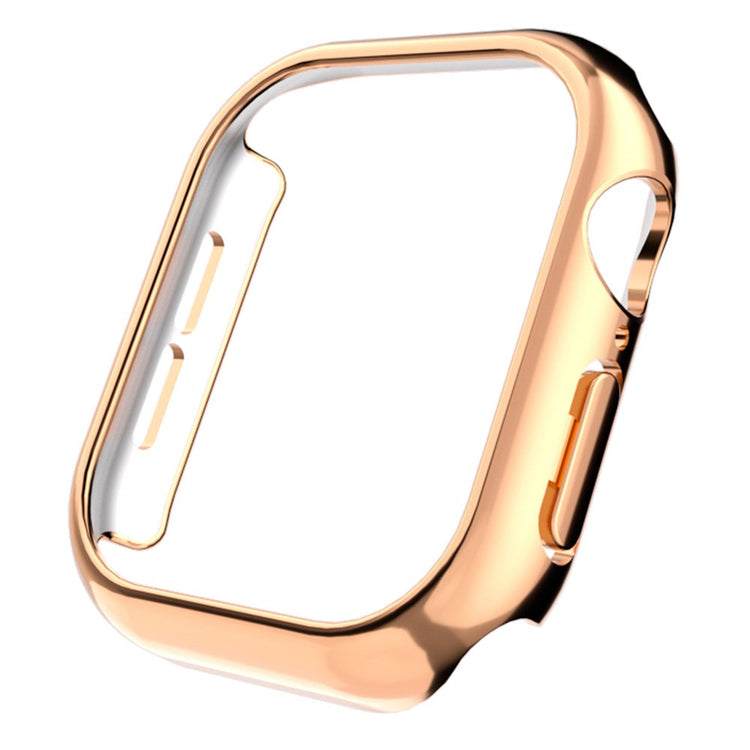 Apple Watch Series 10 46mm Case Electroplated Hollow Hard Bump Resistant Watch Protective Cover - Rose Gold#serie_5