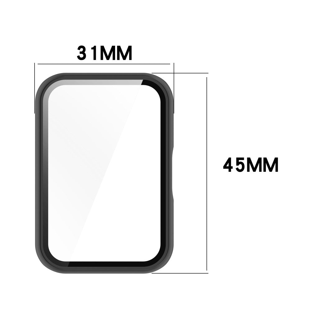 Samsung Galaxy Fit3 (SM-R390) Case with Tempered Glass Screen Protector Full Coverage Hard Bump Resistant Watch Cover - Matte Silver#serie_8