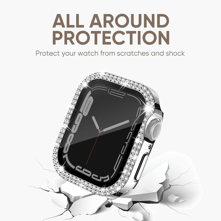 Mega Good Apple Smartwatch Universel Cover with Screen Protector in Rhinestone and Glass - Multicolor#serie_8