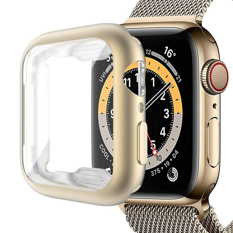 Apple Watch SE (2022) / SE / 6 / 5 / 4 40mm Case Cover Electroplated Soft flexible Case with Screen Protector - Gold#serie_4