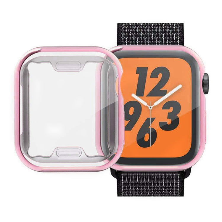 Apple Watch Series 3 / 2 / 1 38mm Case Electroplating flexible Watch Cover with Screen Protector - Pink#serie_2