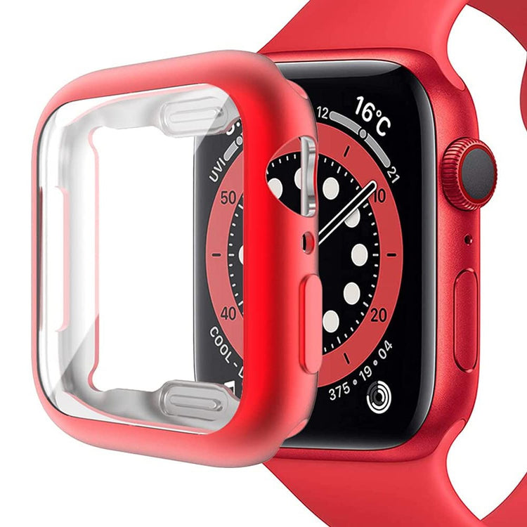 Apple Watch Series 3 / 2 / 1 42mm Soft flexible Case with Screen Protector Electroplated Watch Cover - Red#serie_3