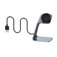 Garmin Venu 3 / Venu 3S / Vivoactiv 5 Watch Charger Stand Aluminium Alloy Charging Dock with Data Function - Right Port - Right Port / Silver