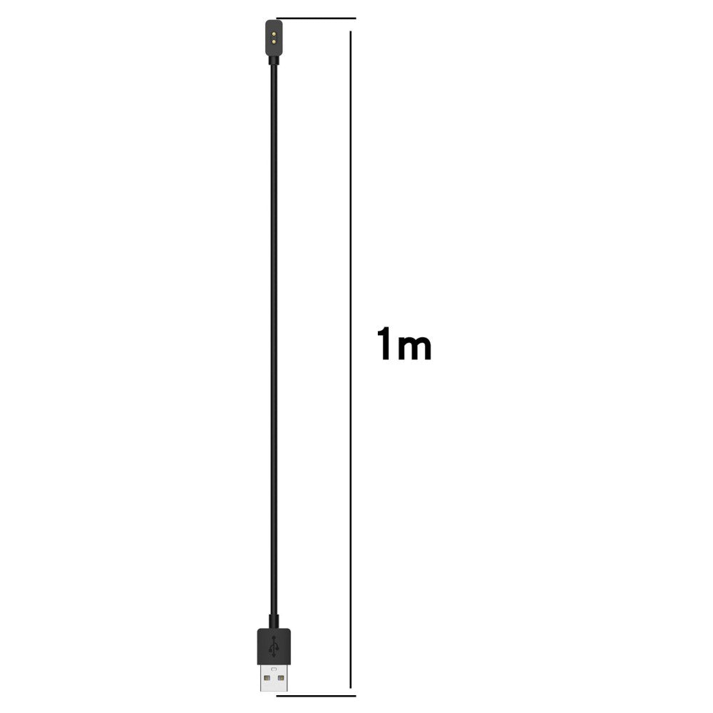 Xiaomi Smart Band 8 Active / 8 Pro / Redmi Band 2 Smart Watch Charger Magnetic USB Charging Cable - 100cm / 100cm / Black#serie_1