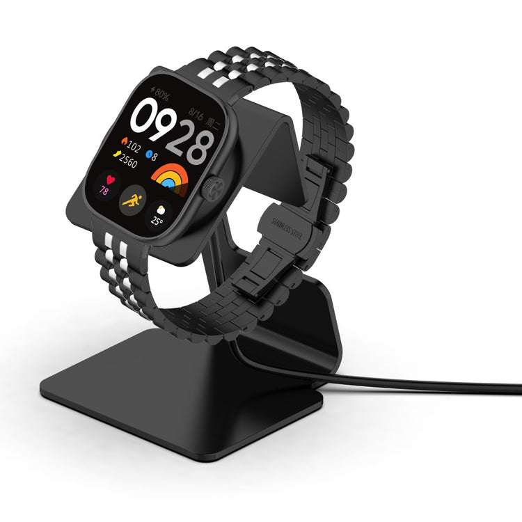 Metal Oplader passer til Xiaomi Redmi Watch 4 / Xiaomi Smart Band 8 Pro - Sort#serie_1