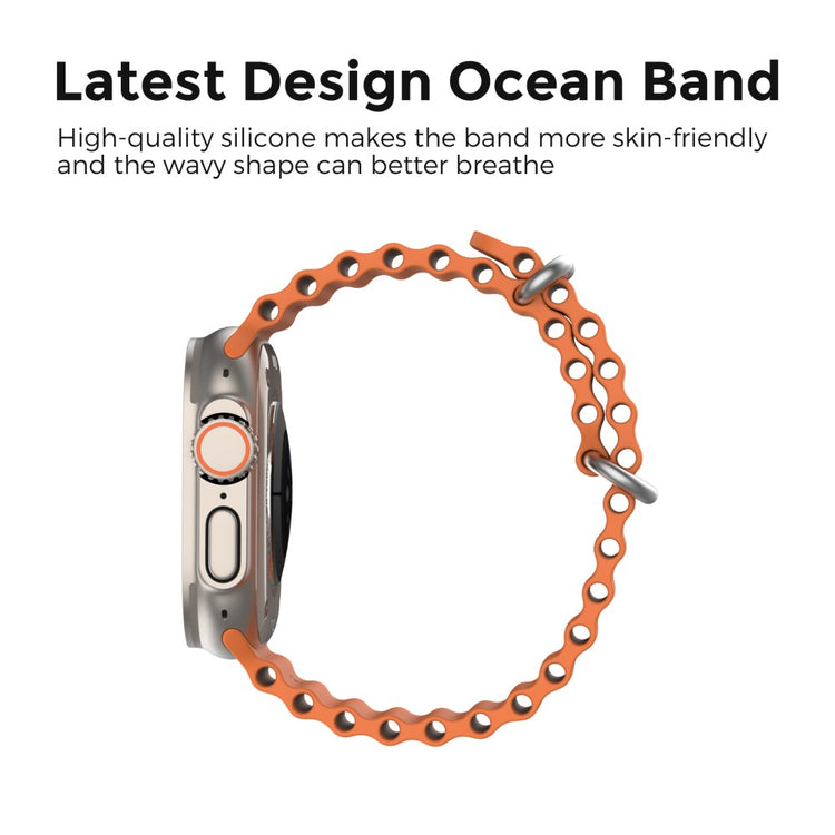 Mega Delightful Apple Smartwatch Silicone Universel Strap - Orange#serie_8