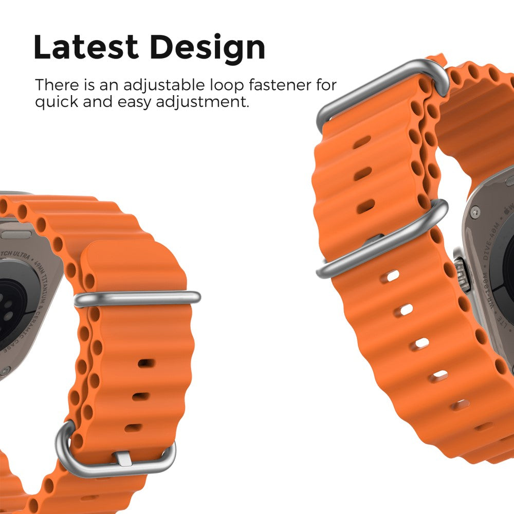 Mega Delightful Apple Smartwatch Silicone Universel Strap - Orange#serie_8