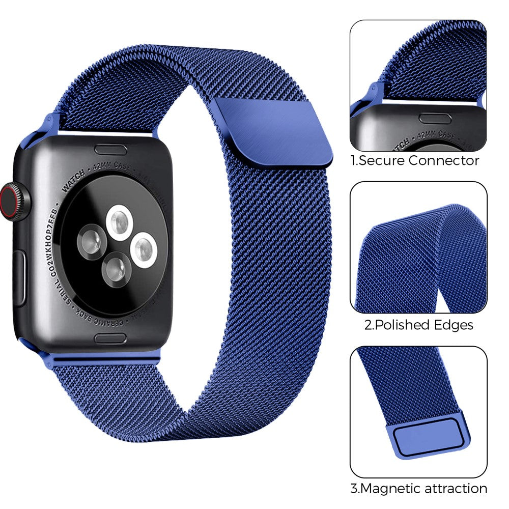 Super Pleasant Apple Smartwatch Metal Universel Strap - Blue#serie_5