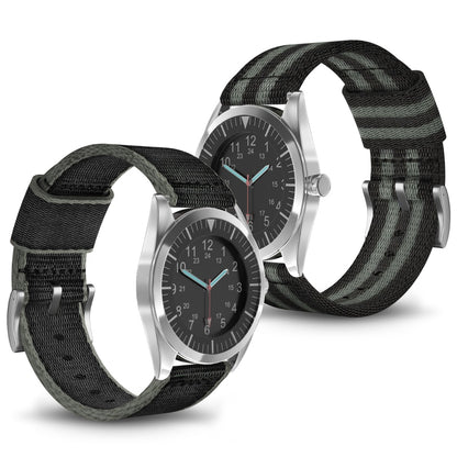 Rigtigt Godt Nylon Rem passer til 24mm - Sølv#serie_bfwu104n