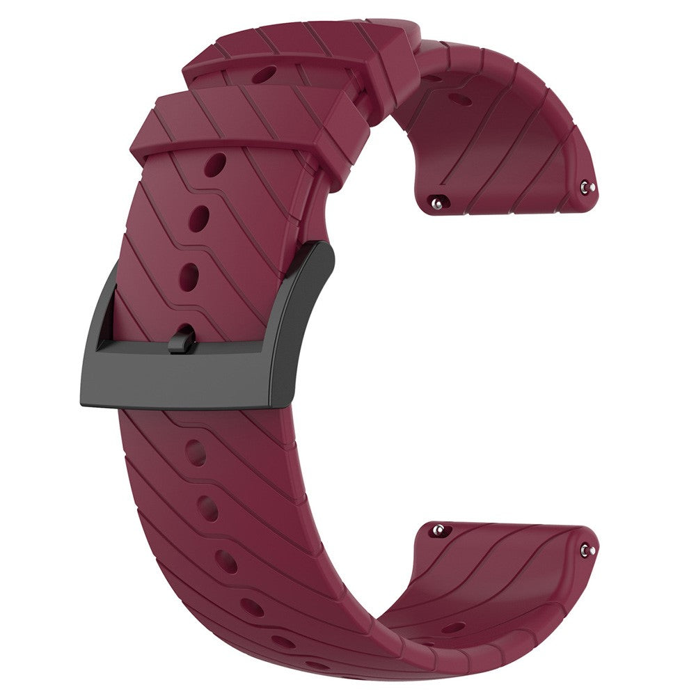 Pænt Metal Og Silikone Universal Rem passer til Smartwatch - Rød#serie_5