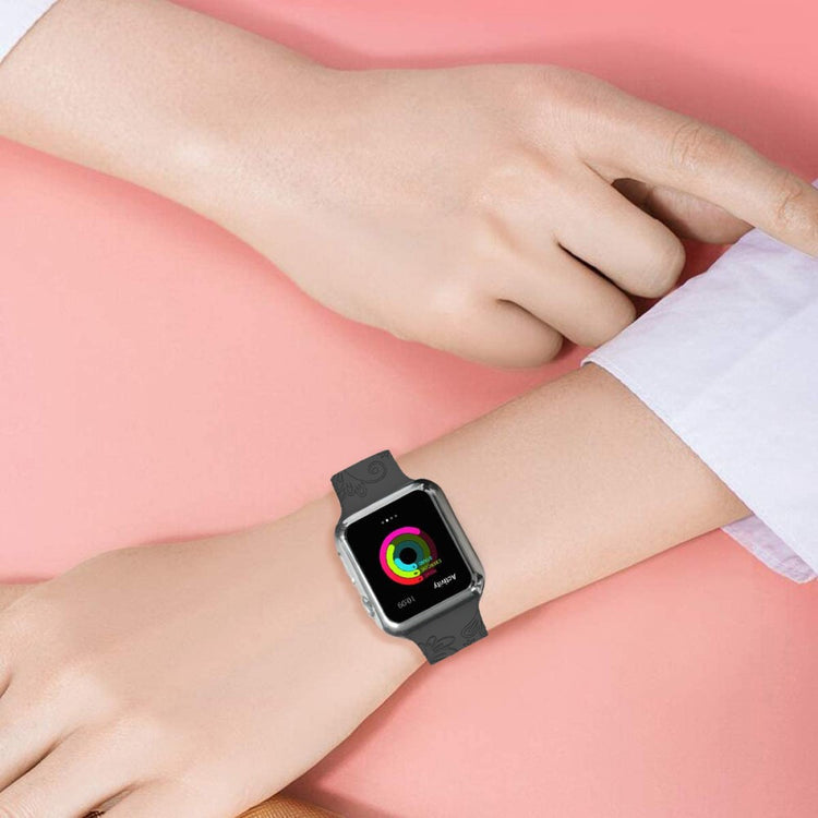 Super Smuk Silikone Rem passer til Apple Watch Ultra - Sort#serie_3