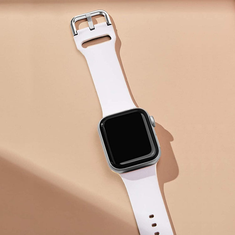 Vildt Rart Silikone Rem passer til Apple Watch Ultra - Hvid#serie_5