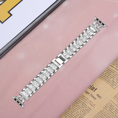 Super Cool Metal Og Rhinsten Universal Rem passer til Apple Smartwatch - Sølv#serie_4