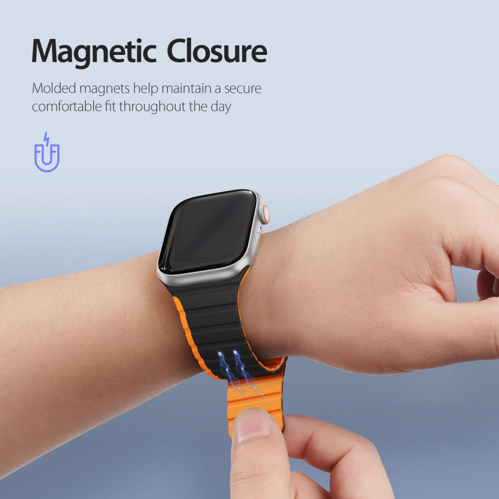 Glimrende Silikone Universal Rem passer til Apple Smartwatch - Orange#serie_1