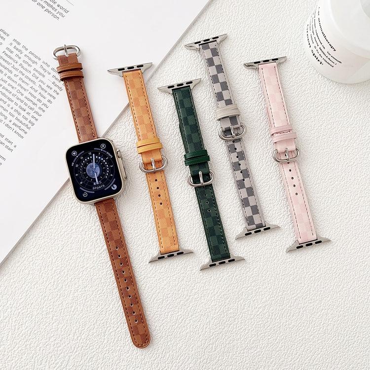 Solid Ægte Læder Universal Rem passer til Apple Smartwatch - Pink#serie_1