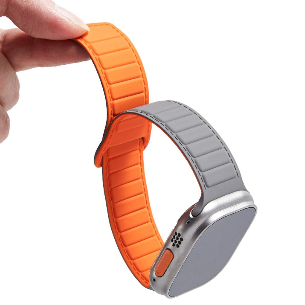 Super Kønt Silikone Universal Rem passer til Apple Smartwatch - Orange#serie_14