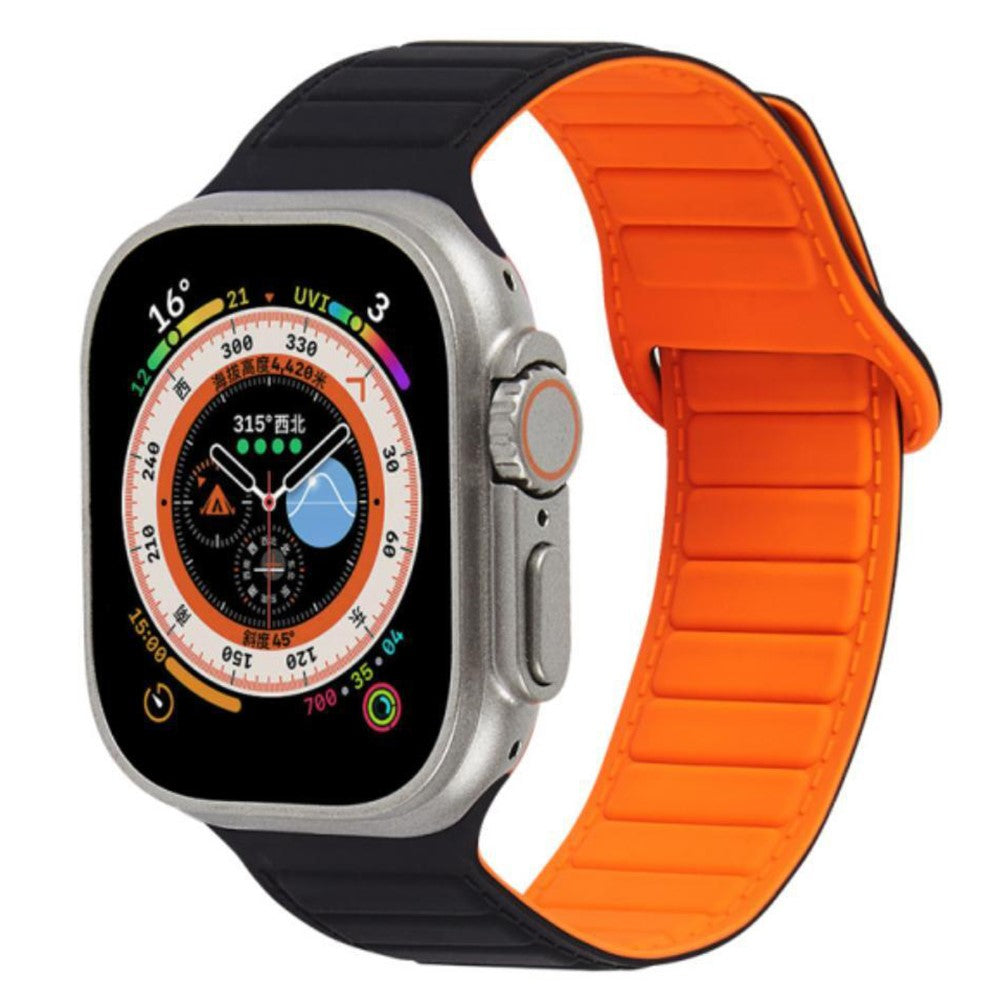 Super Kønt Silikone Universal Rem passer til Apple Smartwatch - Orange#serie_6