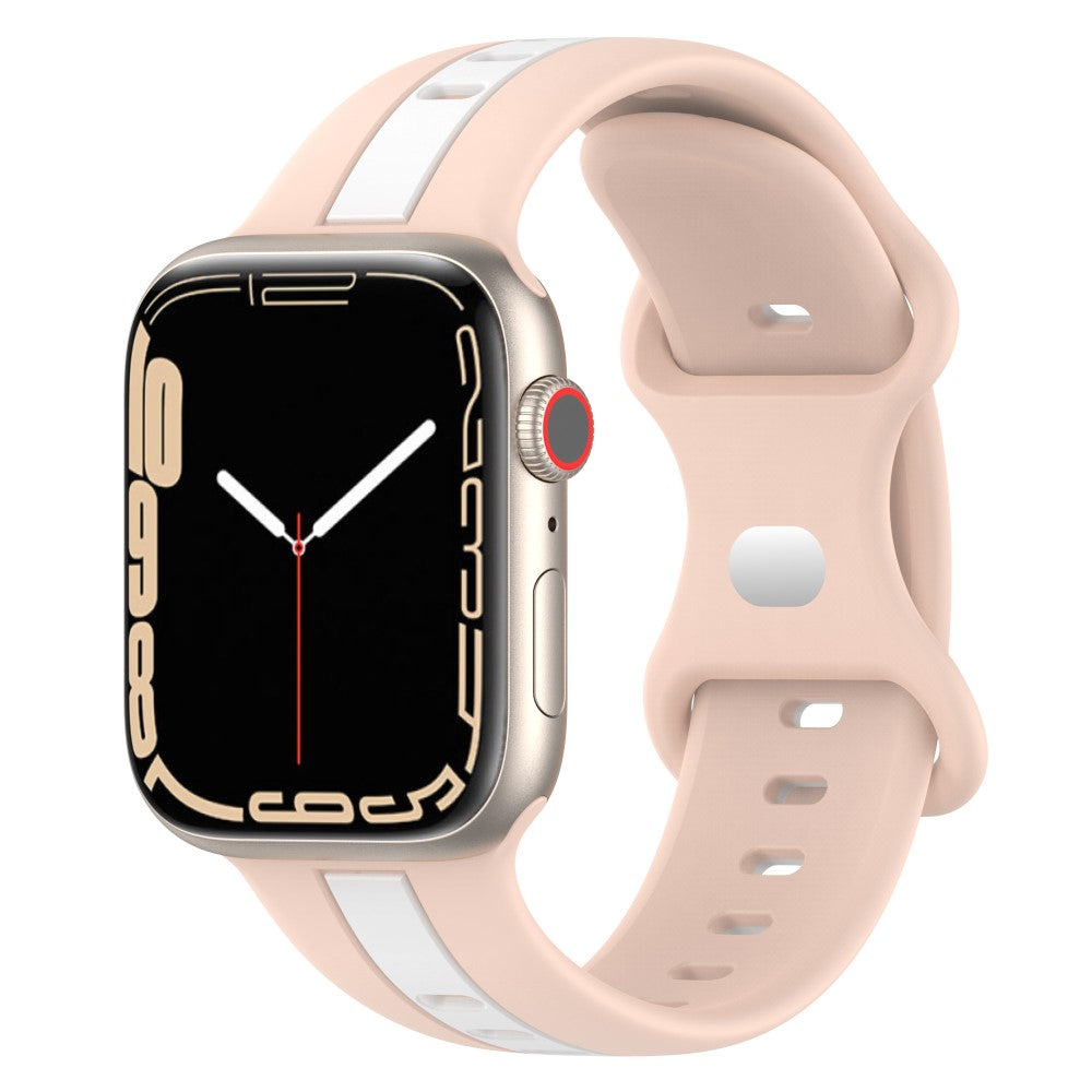 Meget Skøn Silikone Universal Rem passer til Apple Smartwatch - Pink#serie_4