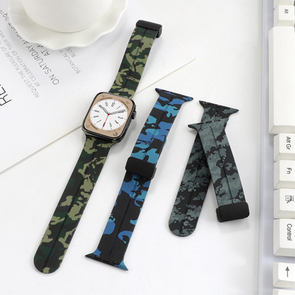 Super Elegant Silikone Universal Rem passer til Apple Smartwatch - Blå#serie_10