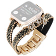 Apple Watch Series 8 (41mm) rhinestone adorned leather and metal strap