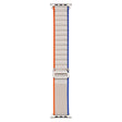 Apple Watch Series 8 (41mm) nylon loop strap with metal connector - Red / White