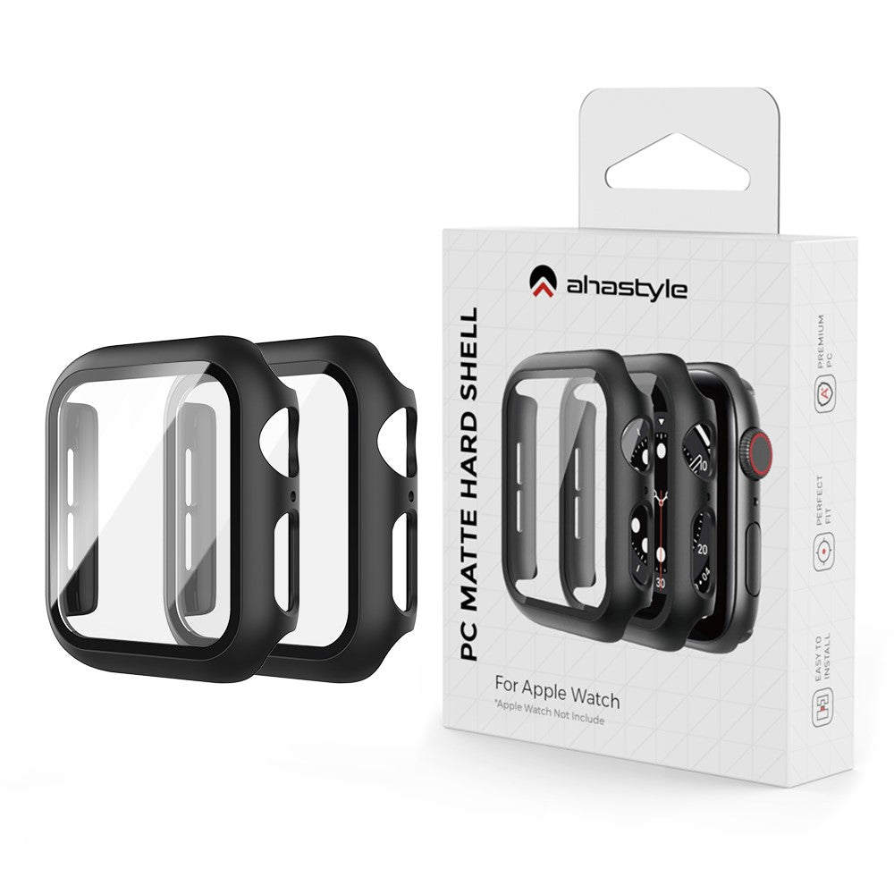 Mega Flot Universal Apple Cover med Skærmbeskytter i Plastik og Hærdet Glas - Sort#serie_9