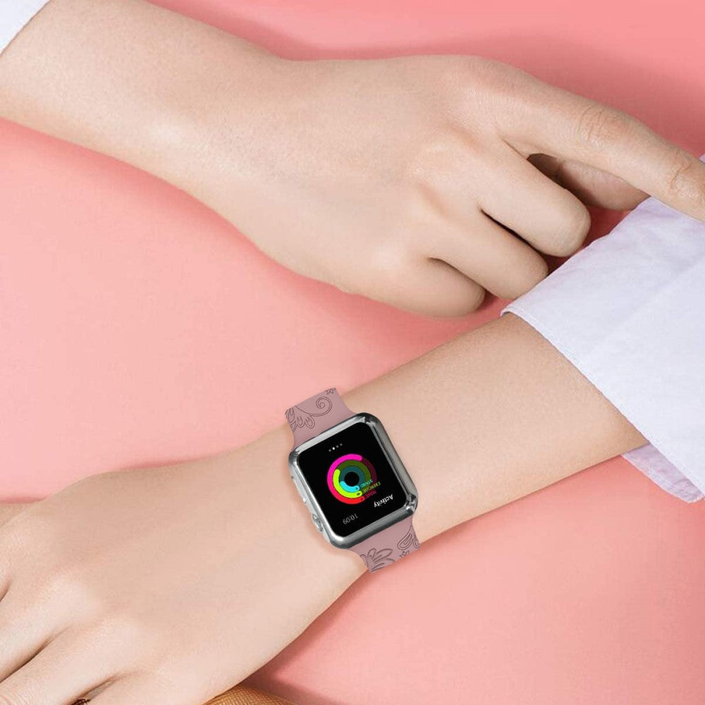 Helt Vildt Pænt Silikone Universal Rem passer til Apple Smartwatch - Brun#serie_2