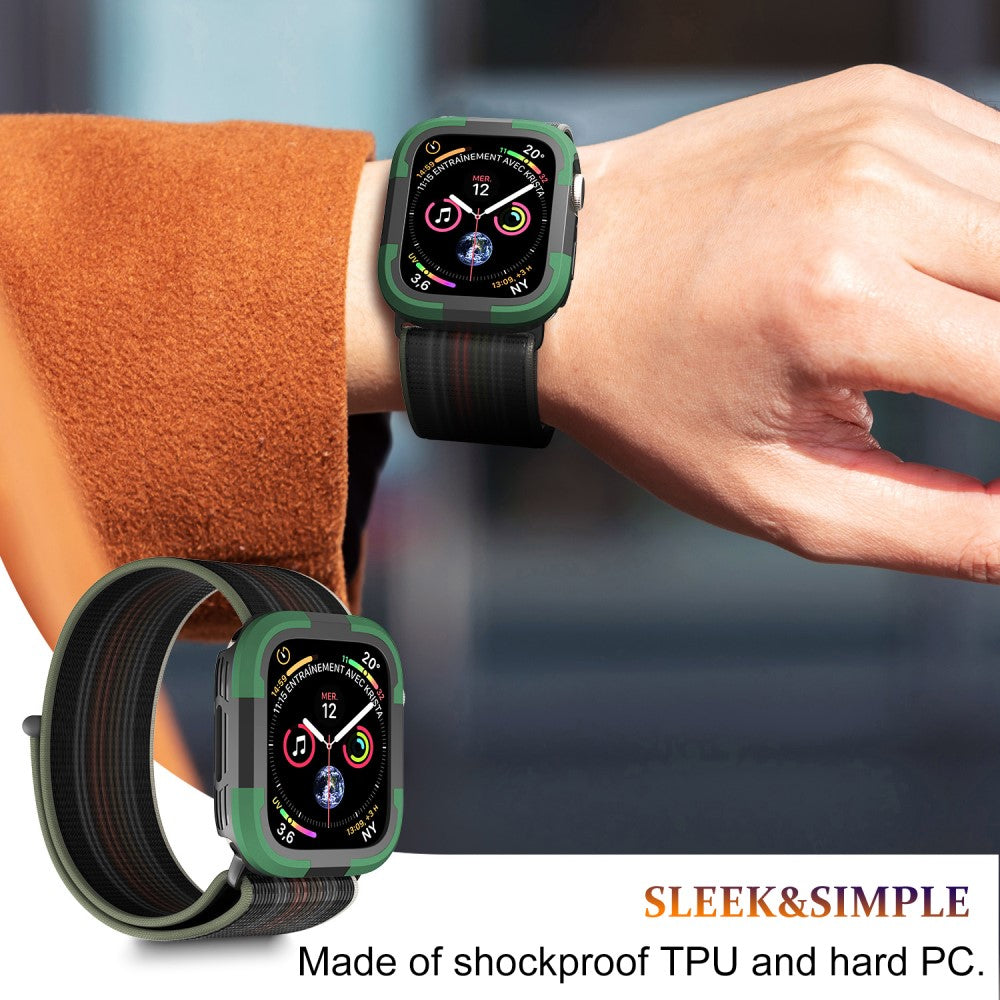 Beskyttende Silikone Universal Bumper passer til Apple Watch Series 8 (45mm) / Apple Watch Series 7 45mm - Grøn#serie_4