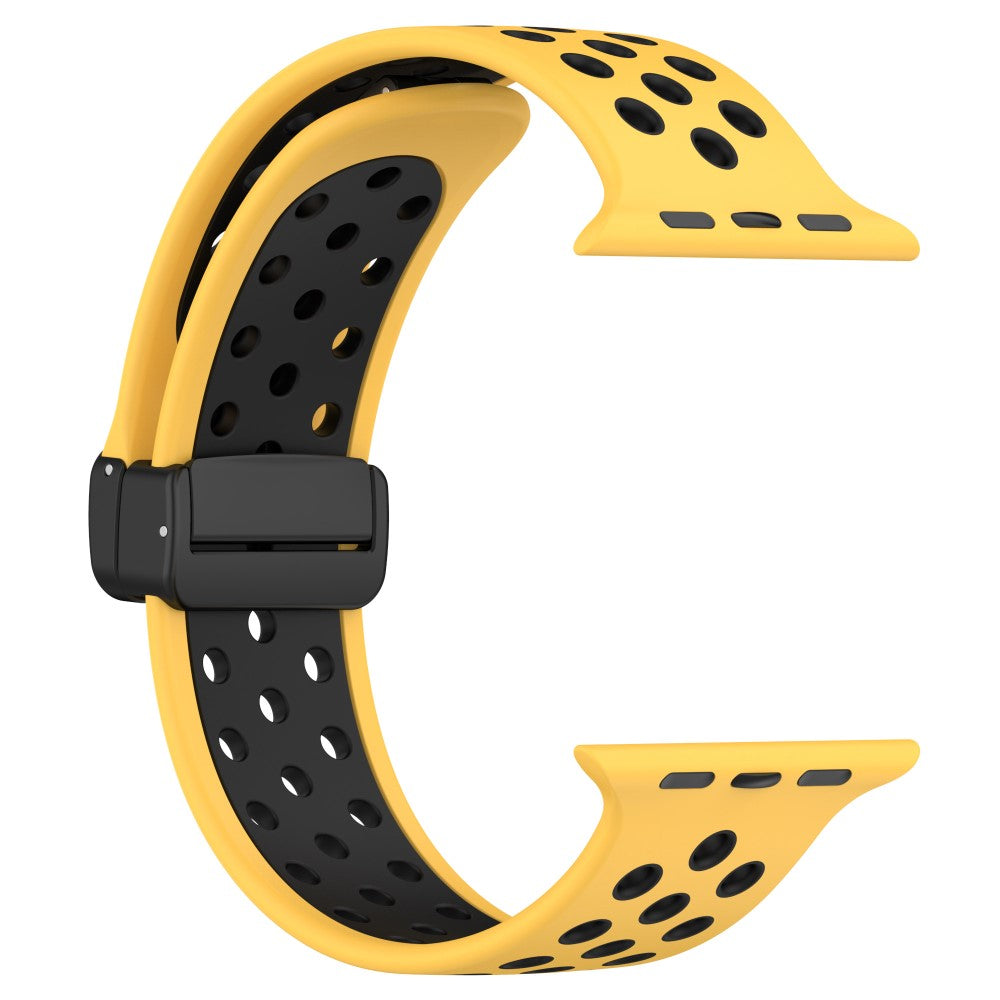 Alle Tiders Silikone Universal Rem passer til Apple Smartwatch - Gul#serie_10
