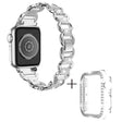 Apple Watch Series 8 (45mm) rhinestone décor alloy strap with cover