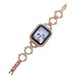 Apple Watch Series 8 (45mm) / Watch Ultra O-shape rhinestone décor metal strap - Rose Gold