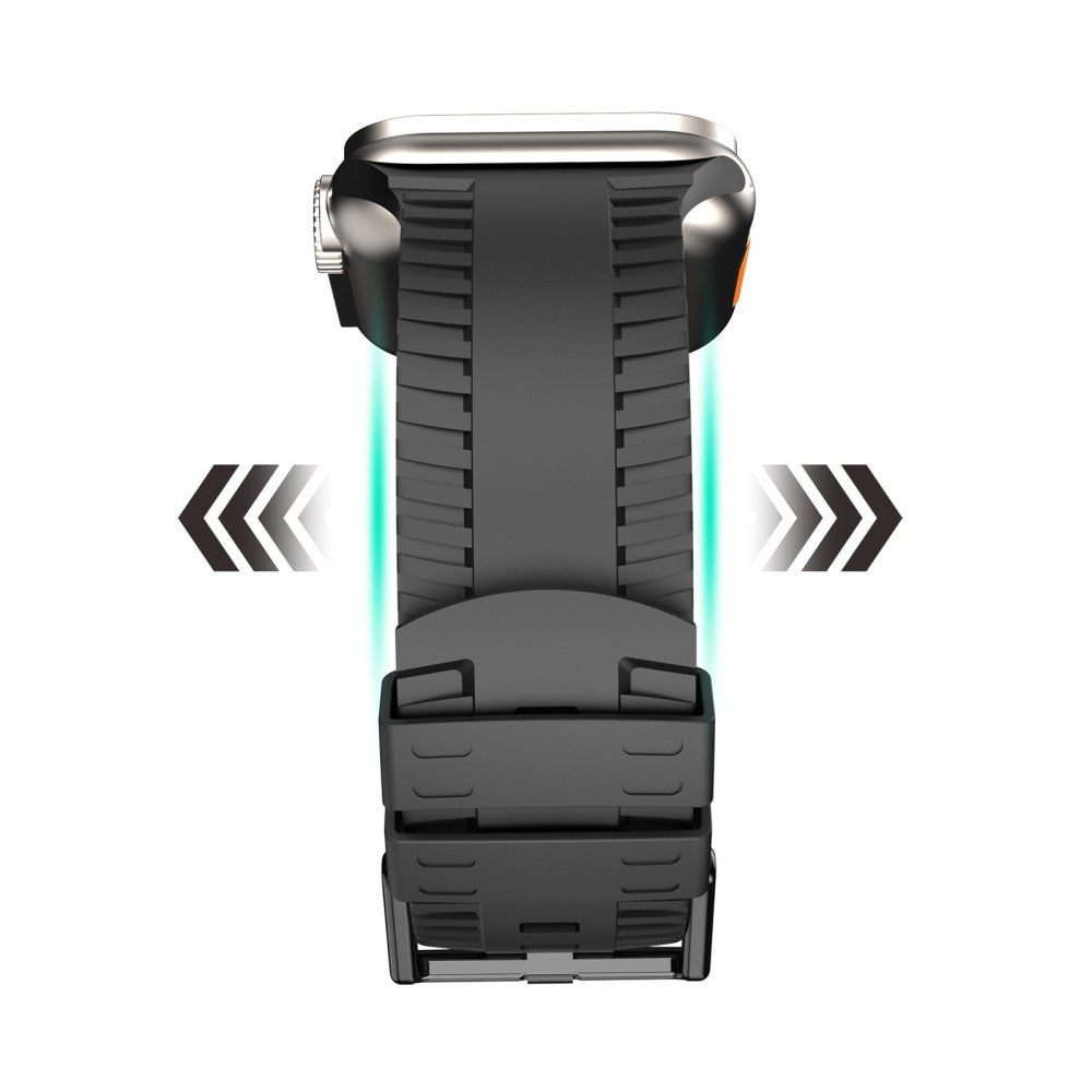 Godt Metal Og Silikone Universal Rem passer til Apple Smartwatch - Lilla#serie_13