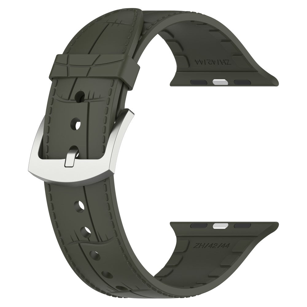 Yndigt Metal Og Silikone Universal Rem passer til Apple Smartwatch - Grøn#serie_1