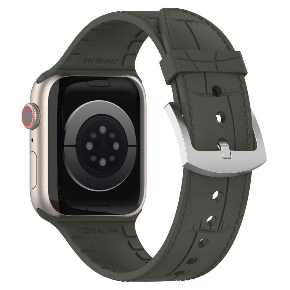 Yndigt Metal Og Silikone Universal Rem passer til Apple Smartwatch - Grøn#serie_1