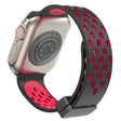 Apple Watch Series 8 (45mm) / Watch Ultra dual-color silicone strap - Black / Red