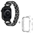 Apple Watch SE 2022 (44mm) X-Shape rhinestone décor metal strap with clear cover
