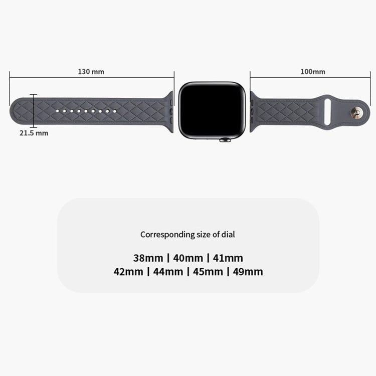 Mega Godt Silikone Universal Rem passer til Apple Smartwatch - Hvid#serie_10