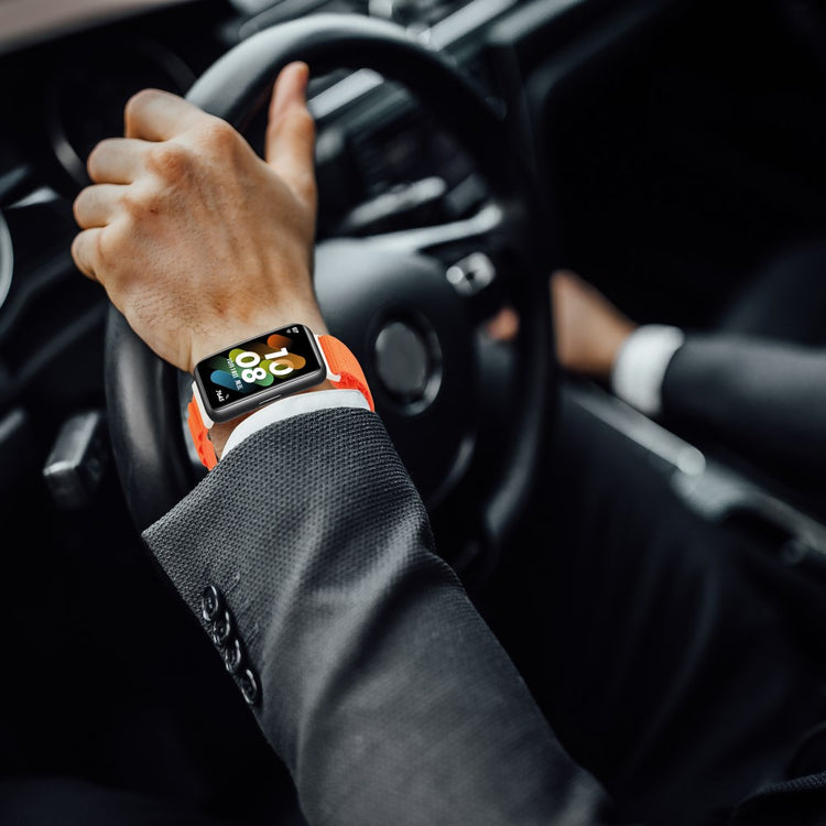 Helt Vildt Nydelig Nylon Rem passer til Huawei Band 7 - Orange#serie_1