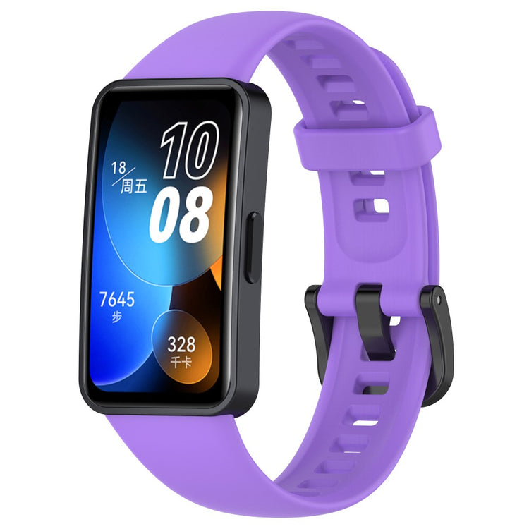 Vildt Elegant Silikone Rem passer til Huawei Band 8 - Lilla#serie_1