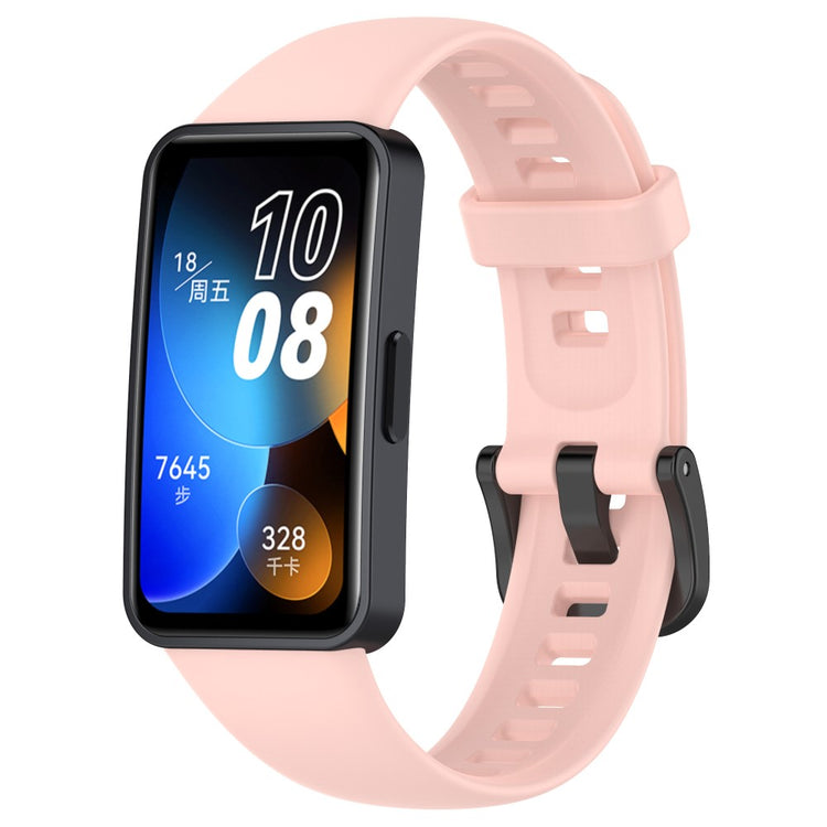 Vildt Elegant Silikone Rem passer til Huawei Band 8 - Pink#serie_4