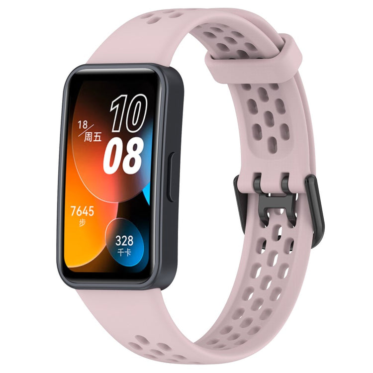 Helt Vildt Holdbart Silikone Rem passer til Huawei Band 8 - Pink#serie_8