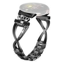 Google Pixel Watch crown adorned rhinestone alloy strap - Black#serie_1
