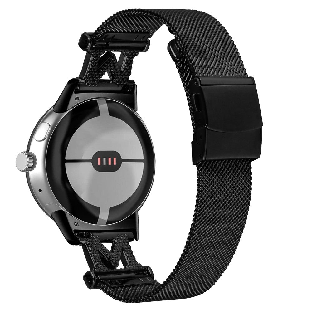 Super Nydelig Metal Og Rhinsten Rem passer til Google Pixel Watch - Sort#serie_163