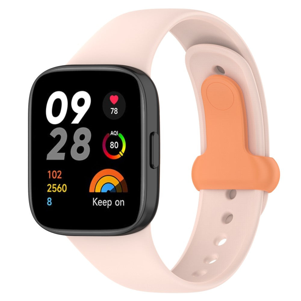 Super Flot Silikone Rem passer til Xiaomi Redmi Watch 3 - Pink#serie_5