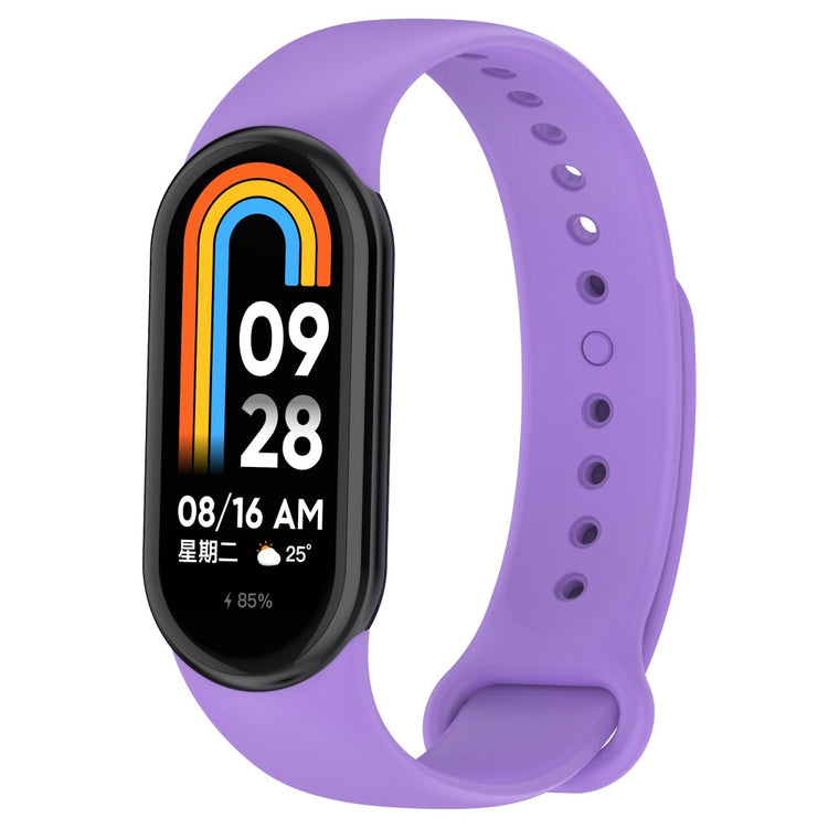 Super Fed Silikone Rem passer til Xiaomi Smart Band 8 - Lilla#serie_4